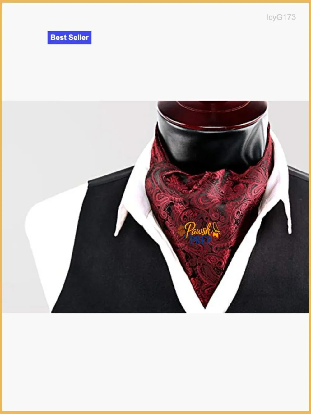 Men's Self-Tied Cravat Ascot Tie and Pocket Square Set